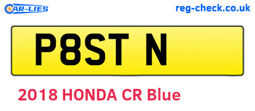 P8STN are the vehicle registration plates.