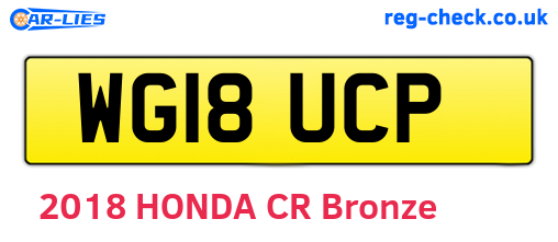 WG18UCP are the vehicle registration plates.
