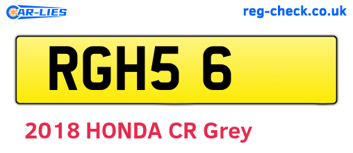 RGH56 are the vehicle registration plates.
