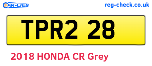 TPR228 are the vehicle registration plates.