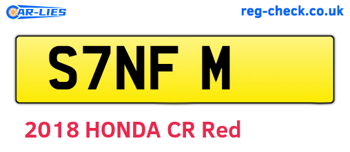 S7NFM are the vehicle registration plates.