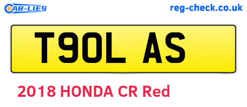 T90LAS are the vehicle registration plates.