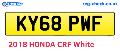 KY68PWF are the vehicle registration plates.