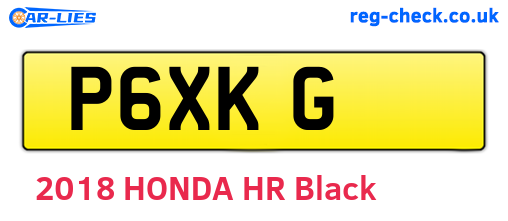 P6XKG are the vehicle registration plates.