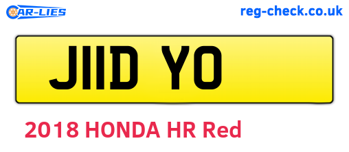J11DYO are the vehicle registration plates.