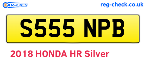S555NPB are the vehicle registration plates.