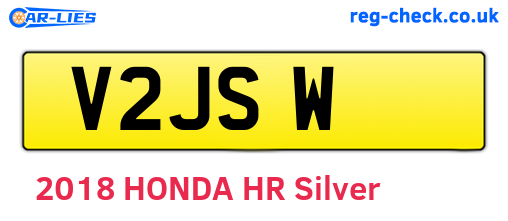 V2JSW are the vehicle registration plates.