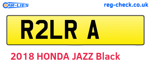 R2LRA are the vehicle registration plates.