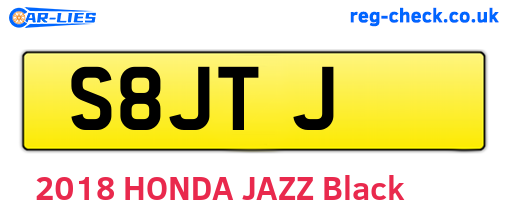S8JTJ are the vehicle registration plates.