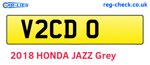 V2CDO are the vehicle registration plates.