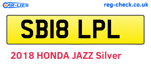 SB18LPL are the vehicle registration plates.