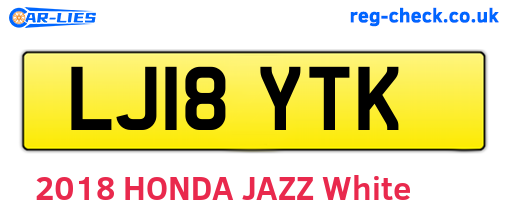 LJ18YTK are the vehicle registration plates.