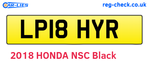 LP18HYR are the vehicle registration plates.