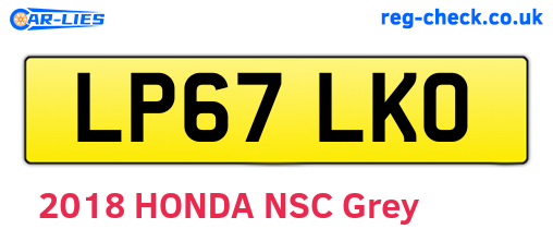 LP67LKO are the vehicle registration plates.