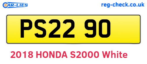 PS2290 are the vehicle registration plates.