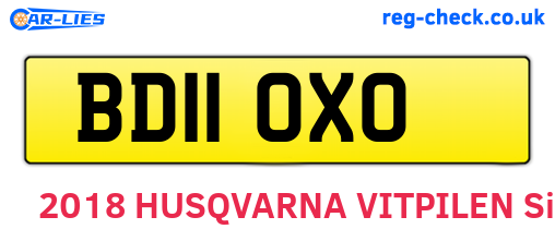 BD11OXO are the vehicle registration plates.