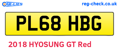PL68HBG are the vehicle registration plates.