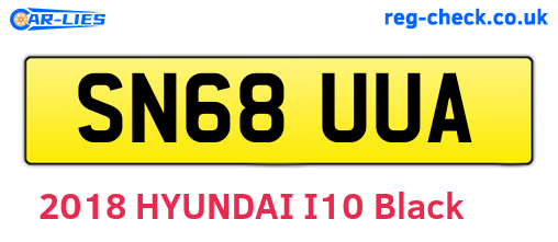 SN68UUA are the vehicle registration plates.