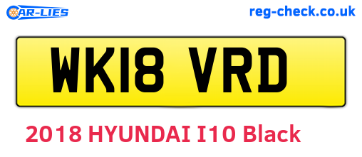WK18VRD are the vehicle registration plates.