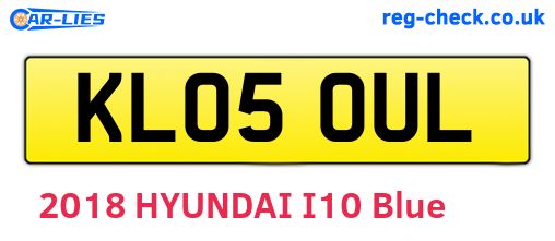 KL05OUL are the vehicle registration plates.