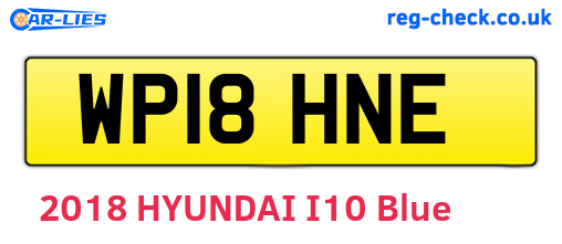 WP18HNE are the vehicle registration plates.