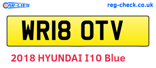 WR18OTV are the vehicle registration plates.
