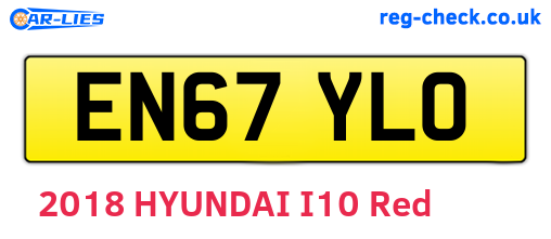 EN67YLO are the vehicle registration plates.