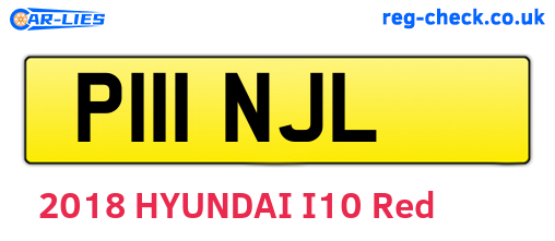 P111NJL are the vehicle registration plates.