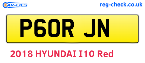 P60RJN are the vehicle registration plates.