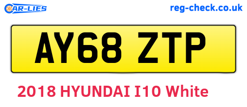 AY68ZTP are the vehicle registration plates.