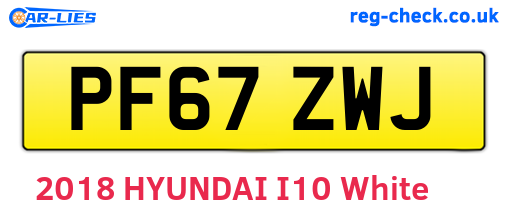 PF67ZWJ are the vehicle registration plates.
