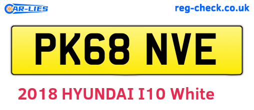 PK68NVE are the vehicle registration plates.