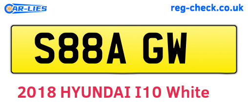 S88AGW are the vehicle registration plates.