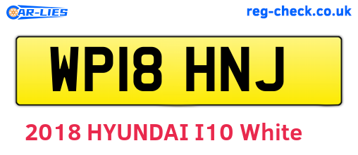 WP18HNJ are the vehicle registration plates.