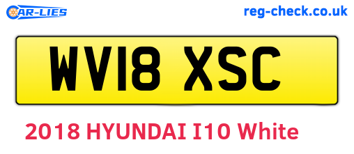 WV18XSC are the vehicle registration plates.