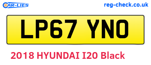 LP67YNO are the vehicle registration plates.