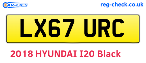 LX67URC are the vehicle registration plates.