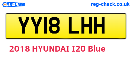 YY18LHH are the vehicle registration plates.