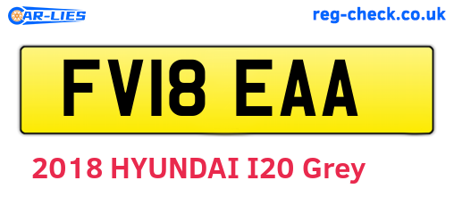 FV18EAA are the vehicle registration plates.