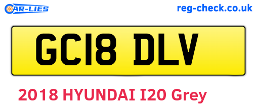 GC18DLV are the vehicle registration plates.