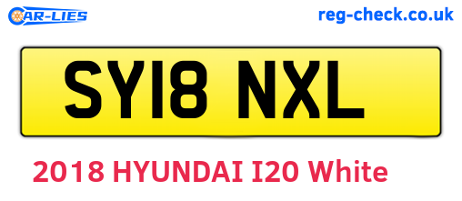 SY18NXL are the vehicle registration plates.