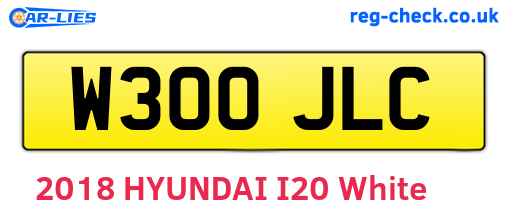W300JLC are the vehicle registration plates.