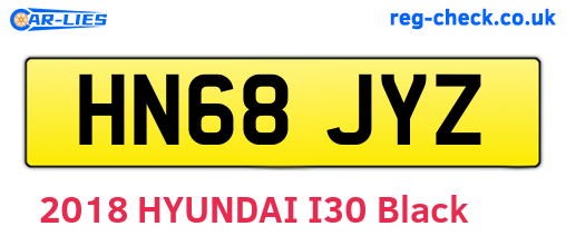 HN68JYZ are the vehicle registration plates.
