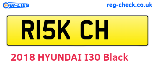 R15KCH are the vehicle registration plates.