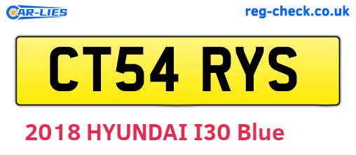 CT54RYS are the vehicle registration plates.