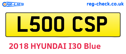 L500CSP are the vehicle registration plates.