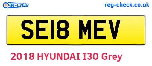 SE18MEV are the vehicle registration plates.