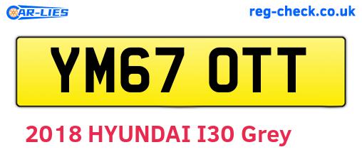 YM67OTT are the vehicle registration plates.