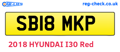 SB18MKP are the vehicle registration plates.