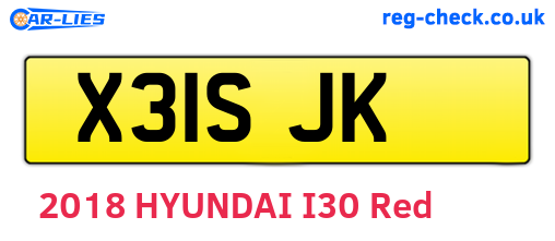 X31SJK are the vehicle registration plates.